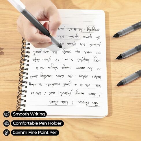 M & G Liquid Ink Rollerball Als ، نقطة دقيقة 0.5 مم ، 9 أجهزة كمبيوتر متعددة الألوان (أسود/أحمر/أزرق) أقلام كرة بكتابة للكتابة ، والكتابة السائلة الكتابة السلس ، والمدرسة واللوازم المكتبية in Saudi Arabia