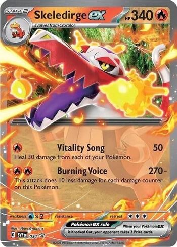 Pokemon - Skeledirge Ex - SVP 034 - Scarlet Violet Black Star Promo - Holo Foil Card in Saudi Arabia