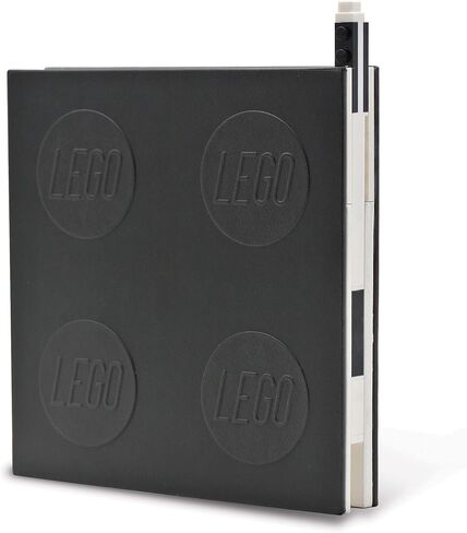 دفتر Lego Locking مع Gel Pen - Black (53567) ، دفتر غلاف للمدرسة ، المكتب ، المنزل ، مربع ، 6 بوصات × 6 بوصات ، مبطن in Saudi Arabia