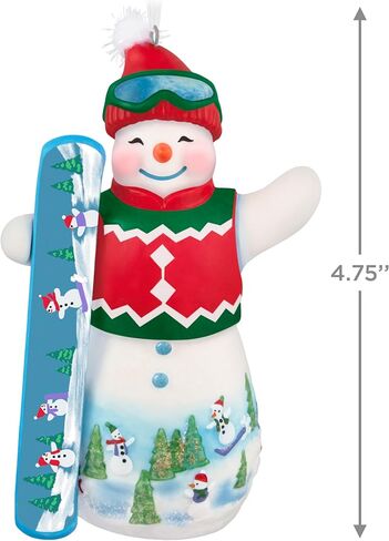 زخرفة عيد الميلاد التذكارية المميزة لعام 2024، سنوتوب لودج نويل تي كلاوس، بورسلين، هدايا لهواة جمع رجل الثلج in Kuwait