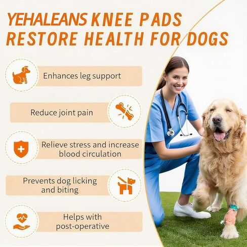 Dog Knee Brace for Torn Acl Hind Leg, Adjustable Dog Knee Brace, Helps Relieve Anterior Cruciate Ligament Tears Dog Leg Brace, Keeps Joints Stable, Relieves Pain, L in Saudi Arabia