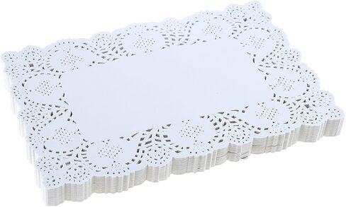 Decora 6.5x9 بوصة البيضاوي البيض البيضاء الدانتيل الورق المتصلة لحفل الزفاف ديكور شاي الحزمة ديكور حزمة 200 in Saudi Arabia