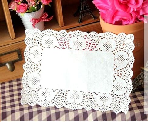Decora 6.5x9 بوصة البيضاوي البيض البيضاء الدانتيل الورق المتصلة لحفل الزفاف ديكور شاي الحزمة ديكور حزمة 200 in Saudi Arabia