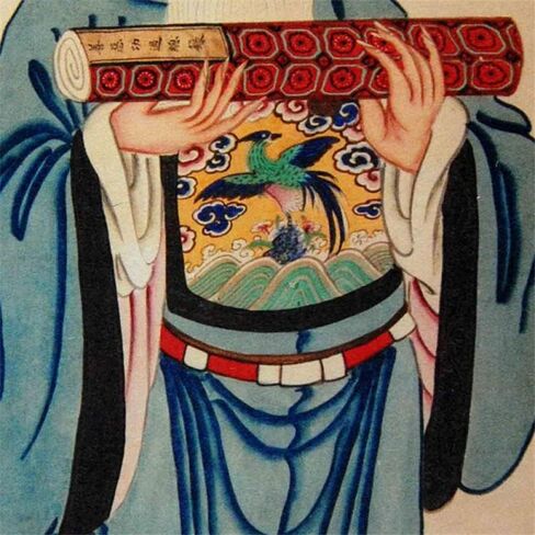 Buddhist Thangka Painting,Thangka Brocade,Mythology Story Statue of God of The Land Painting Silk Scroll Drawing Dojo in Saudi Arabia