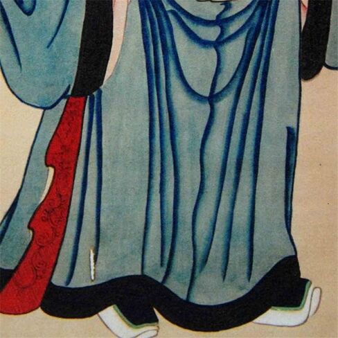 Buddhist Thangka Painting,Thangka Brocade,Mythology Story Statue of God of The Land Painting Silk Scroll Drawing Dojo in Saudi Arabia