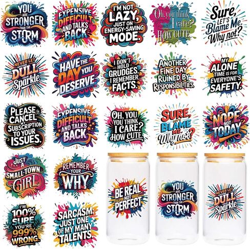 Halloween UV DTF Cup Wraps - 20 Sheet Cute Ghost UV DTF Transfer Stickers, Skeleton Cup Wraps for Glass, Fun Waterproof Transfer Decals, Festival DIY Crafts in Kuwait