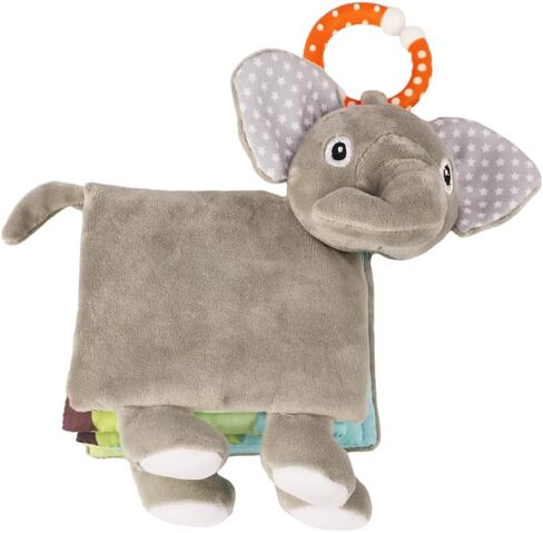 Baby Books 0-6 Months,Infant Toys, Elephant Soft Cloth Touch Feel Crinkle Books for Babies Toddlers,Baby Toys 3-6 Months 6 to 12 Months 1-3 Years Baby Gifts Boy Girl,Bunny Stuffed Plush Teething Toys in Kuwait