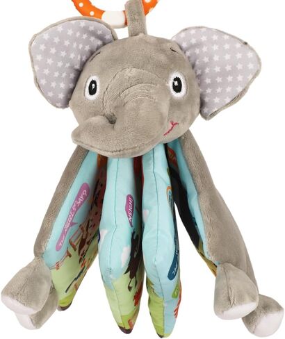 Baby Books 0-6 Months,Infant Toys, Elephant Soft Cloth Touch Feel Crinkle Books for Babies Toddlers,Baby Toys 3-6 Months 6 to 12 Months 1-3 Years Baby Gifts Boy Girl,Bunny Stuffed Plush Teething Toys in Kuwait