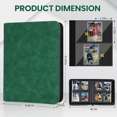 Top Loader Card Binder with Sleeves 4 Pocket Holds 112 Top Loaders Storage, Trading Cards Collector Album, Sports Cards YGO MTG TCG, Collection Folder Collectible (FOR TOP LOADERS ONLY) in Saudi Arabia