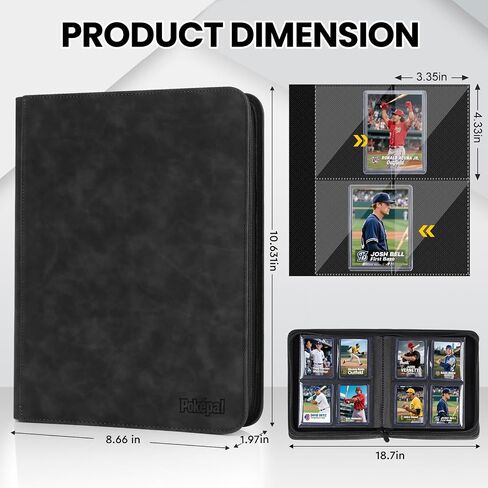 Top Loader Card Binder with Sleeves 4 Pocket يحمل 112 Top Loaders تخزين ، ألبوم جامع بطاقات التداول ، البطاقات الرياضية Ygo MTG TCG ، مجلد التجميع القابل للتحصيل (لأعلى اللوادر فقط) in Kuwait