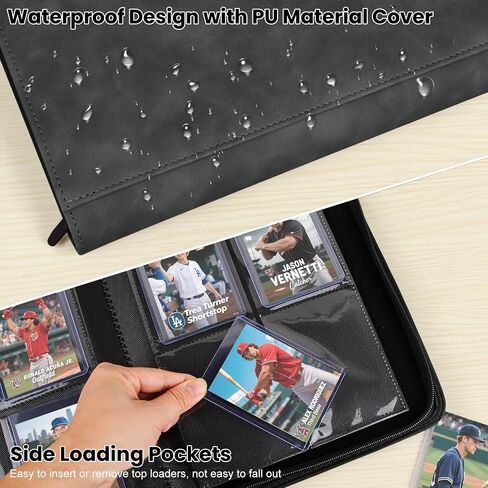 Top Loader Card Binder with Sleeves 4 Pocket يحمل 112 Top Loaders تخزين ، ألبوم جامع بطاقات التداول ، البطاقات الرياضية Ygo MTG TCG ، مجلد التجميع القابل للتحصيل (لأعلى اللوادر فقط) in Kuwait
