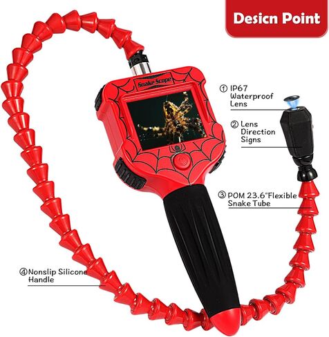 Kids Borescope Snake Camera with Light و STEM Eduals Toys و Science Exploring Home for Nature & Outdoor على مدى 3 سنوات in Saudi Arabia