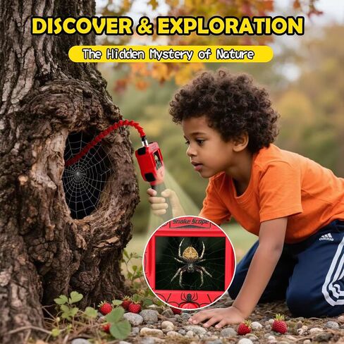 Kids Borescope Snake Camera with Light و STEM Eduals Toys و Science Exploring Home for Nature & Outdoor على مدى 3 سنوات in Saudi Arabia
