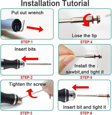 مجموعة أدوات دوارة لاسلكية صغيرة، 3 سرعات قابلة للتعديل وقابلة لإعادة الشحن عبر USB مع 41 ملحقًا للصنفرة والتلميع والحفر والحفر والحرف اليدوية in Kuwait