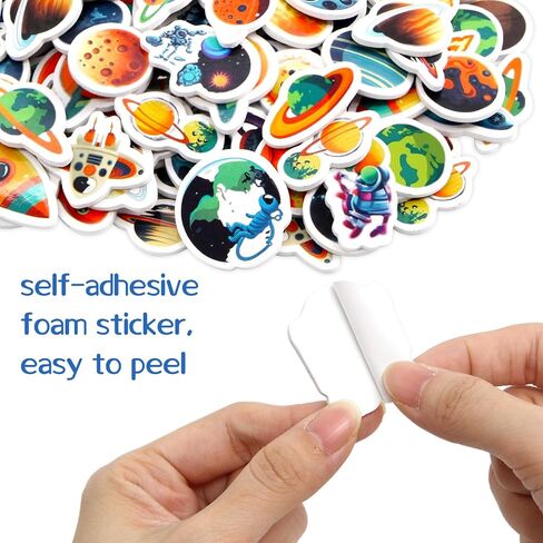 Fancy Land 200PCS Space Foam Stickers Solar Solar System Sticker Outer Space Crafts for Kids School Classroom Art Craft Supplies Party Forms in Saudi Arabia