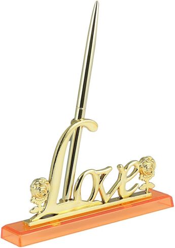 Vaguelly 1 Set Guest Book Pen: Decorative Love Rose Wedding Signing Pen Set - Guestbook Table Decoration - Bridal Shower Favors For Reception Desk Use in Saudi Arabia
