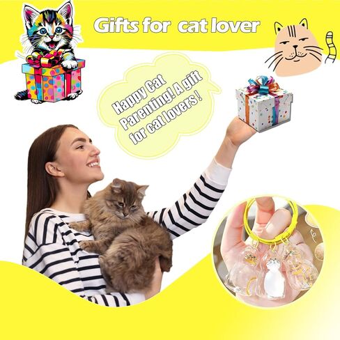 3 PCS Cat Hair Keychain ، 2025 New Cats fur keykain keykain ، Home Pets Memorial Gifts ، Cats fur kefsake capsake ، هدية تذكارية فريدة من نوعها لمحبي القطط (كذب القط) in Kuwait