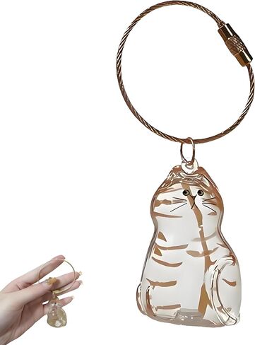 Cat Fur Memorial Keychain Keepsake Capsule Hair Storage Pendant for Pet Remembrance Fillable in Saudi Arabia