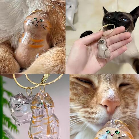 Cat Fur Memorial Keychain Keepsake Capsule Hair Storage Pendant for Pet Remembrance Fillable in Saudi Arabia