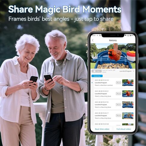 تغذية الطيور مع الكاميرا تعمل بالطاقة الشمسية ، 2.5 كيلو بايت عالي الدقة في عرض Bird House Live ، تحديد أنواع الطيور الذكية للحديقة الخارجية ، حمام الطيور ، هدية مثالية لمحبي الطيور (الأزرق) in Kuwait