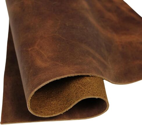 Genuine Cowhide Leather Brown Color 12'' X 24" Sheets for Crafts 1.8-2.0 mm Thickness Pre Cut Pieces for Tooling, Art, Sewing, Hobby for Cutting and Laser Engraving Machines in Saudi Arabia