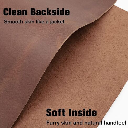 Genuine Cowhide Leather Brown Color 12'' X 24" Sheets for Crafts 1.8-2.0 mm Thickness Pre Cut Pieces for Tooling, Art, Sewing, Hobby for Cutting and Laser Engraving Machines in Saudi Arabia