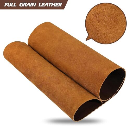 Genuine Cowhide Leather Brown Color 12'' X 24" Sheets for Crafts 1.8-2.0 mm Thickness Pre Cut Pieces for Tooling, Art, Sewing, Hobby for Cutting and Laser Engraving Machines in Saudi Arabia