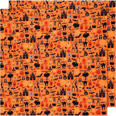 Halloween Fabric 1 Yard Ghost Pumpkin Cats Pattern Halloween Orange Printed Fabric for Sewing Quilting Apparel Crafts Home Decor Supplies (1 Piece) in Saudi Arabia