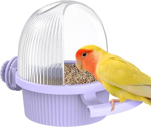 Pawfly No Mess Bird Feeder with Water Dispenser, Food and Water Bowl for Parakeet, Parrot, Cockatiel, Budgie and Lovebird in Saudi Arabia