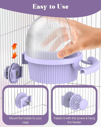 Pawfly No Mess Bird Feeder with Water Dispenser, Food and Water Bowl for Parakeet, Parrot, Cockatiel, Budgie and Lovebird in Saudi Arabia