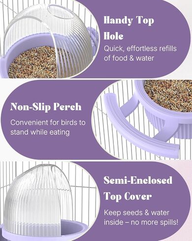 Pawfly No Mess Bird Feeder with Water Dispenser, Food and Water Bowl for Parakeet, Parrot, Cockatiel, Budgie and Lovebird in Saudi Arabia