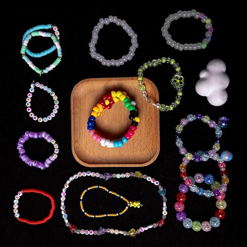 2500 PCS Pony Beads Jewelry Making Kit – 96 Colors, UV Color Changing & Glow Alphabet Beads, Heart Bow Crystal String, Tools, Gift Box for DIY Bracelets, Necklaces in Saudi Arabia