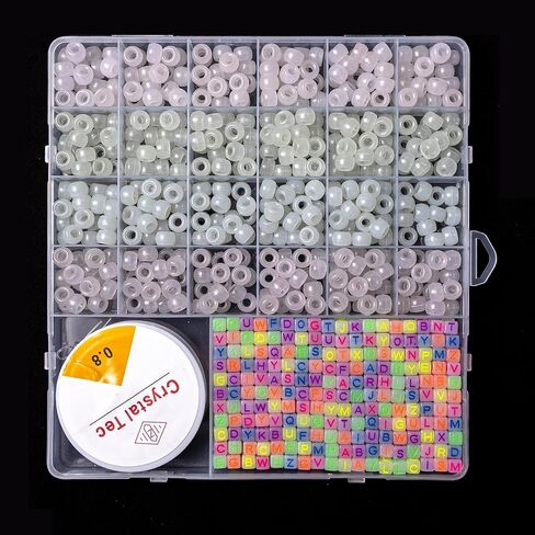 2500 PCS Pony Beads Jewelry Making Kit – 96 Colors, UV Color Changing & Glow Alphabet Beads, Heart Bow Crystal String, Tools, Gift Box for DIY Bracelets, Necklaces in Saudi Arabia