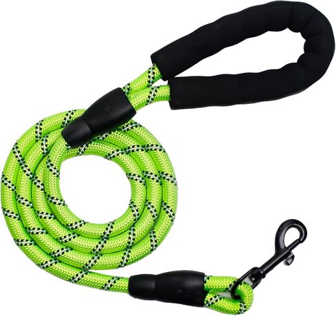 YALAVA Dog Leash 6 FT with Comfortable Black Padded Handle,1/2in Heavy Duty Highly Reflective Rope & 360° Swivel Hook for Walking, Running, Training, Blue in Kuwait
