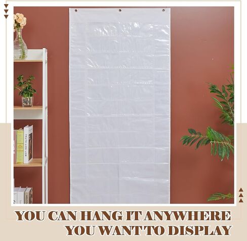 52 Pocket Greeting Card Postcard Display Storage Stand Portable Oxford Fabric Cards Display Stand for Vendors Multi Pictures Organizer Brochure Photos Oxford Fabric Wall Card Hanging Holder in Saudi Arabia