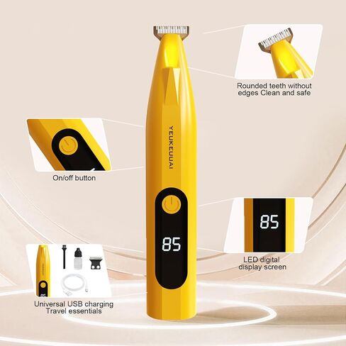 الكلب مخلب القطع ، انخفاض الضوضاء مخلب الشعر تقليم للكلاب مع LED LED لاسلكي الحيوانات الأليفة ، مناسبة للمخالب ، آذان ، الوجه ، الوركين والعينين (برتقالي) in Saudi Arabia