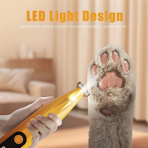 الكلب مخلب القطع ، انخفاض الضوضاء مخلب الشعر تقليم للكلاب مع LED LED لاسلكي الحيوانات الأليفة ، مناسبة للمخالب ، آذان ، الوجه ، الوركين والعينين (برتقالي) in Saudi Arabia