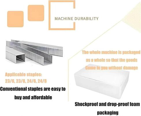 Stapler Stapler Electric ، موثق SAD-LDER التلقائي ، A3 Stitch Sad-Lood Stapler ، آلة ربط أوتوماتيكية 9 سرعات ، حماية المربى ، آلة ربط الكتب لما يصل إلى 40 ورقة (واحدة) in Kuwait