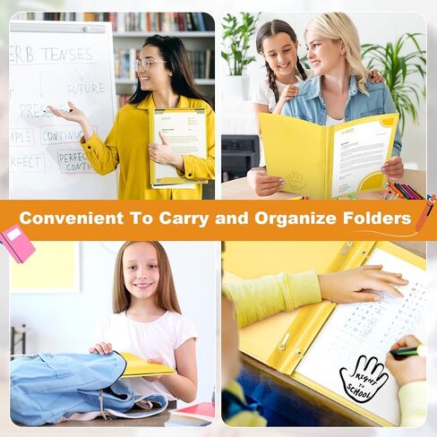 Henoyso 24 Pcs 2 Pocket Take Home Folders Parent-Teacher Communication Plastic Homework Folder with 3 Clear Pockets and 3 Prongs for School Office, 11.8 x 9.45 Inch(Red) in Saudi Arabia