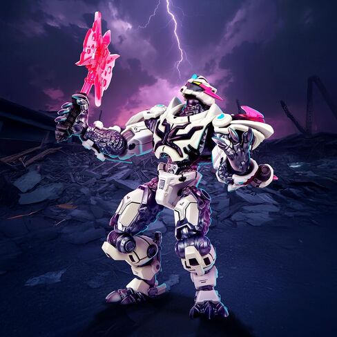 MrBeast Lab Platinum Series 6.5" Panther Battle Titan Collector Figure, Extreme Detailing, Premium Packaging, 35 Points Of Articulation, Will You Discover A Legendary Titanium Panther? Styles May Vary in Kuwait