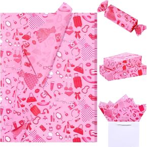 100 Sheets Pink Bow Tissue Papers for Gift Bags, Cute Bows Gift Wrapping Tissue Paper, Bowknot Art Paper for Coquette Birthday Wedding Bridal Shower Bachelorette Party Decor DIY Craft, 20 x 14IN in Kuwait