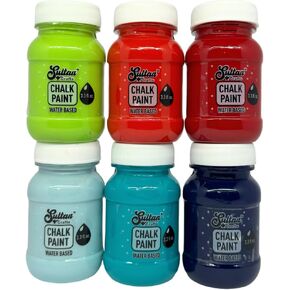 6-Piece Chalk Paint Kit - Premium Water-Based Matte Finish Paint for Furniture Restoration and Craft Projects - Fast Drying and Non-Toxic (100ml/3.3oz.) in Saudi Arabia