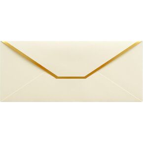 Money Envelopes – V-Flap Foil Border Luxury Gifting Money Envelopes (3" x 7") – Perfect for Weddings, Invitations, Baby Showers, Photos, Graduations, and Birthdays (Ivory, 50 Pack) in Kuwait