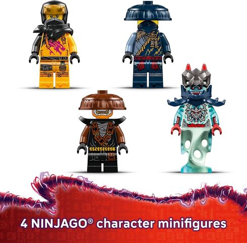 LEGO NINJAGO Rogue’s Mech Dragon Rider Building Toy - Dragons Rising Play Set & 4 Ninja Toy Minifigures for Boys & Girls, Ages 8+ - 2 Ways to Build & Play - Gift Idea for Birthdays - 71843 in Saudi Arabia