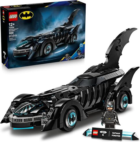 Lego DC Batman: Batman Forever Batmobile Kids Toy - لعبة بناء وتعلم لعبة الفتيات والفتيان ، الذين تتراوح أعمارهم بين 12+ - سيارة نموذجية مع Minifigure - فكرة هدية لأعياد الميلاد - 76304 in Saudi Arabia