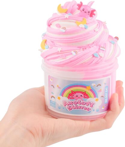 Blue Axolotl Slime ، مجموعة Slime Butter Butter ، Favors Party Party Favors للأطفال ، لعبة Super Soft ، غير طارقة ، مسطّحة ، هدايا أعياد الميلاد للبنين والبنات in Kuwait