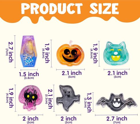 Joyin 24 PCS Halloween Slime Toys ، تمتد ألعاب Squishy لصالح الحفلات الهالوين ، وتوتر الوحل الوحل للأطفال ، أو خدعة أو علاج حشو حقيبة Goodie ، والطلاب جائزة الفصل الدراسي in Kuwait