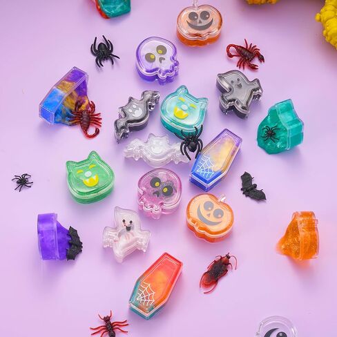 Joyin 24 PCS Halloween Slime Toys ، تمتد ألعاب Squishy لصالح الحفلات الهالوين ، وتوتر الوحل الوحل للأطفال ، أو خدعة أو علاج حشو حقيبة Goodie ، والطلاب جائزة الفصل الدراسي in Kuwait