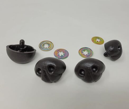 Zim's 40mm G-type safety Saffy مع الخياشيم لحيوان لعبة الكلاب الحرفية (حزمة 4) (أسود) in Kuwait