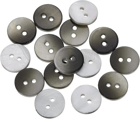 uxcell 15Pcs Natural Shell Buttons, 11.5mm Mother of Pearl Buttons Bowl Shaped Shell Shank Button for Shirt Sewing DIY Crafts Decoration, Gradient Green in Saudi Arabia